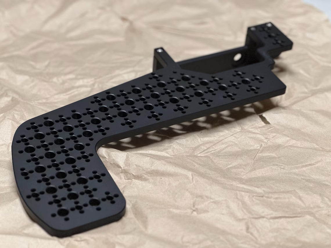 Aaton XTR Side Plate with 1/4", 3/8" UNC threads and ARRI Lock Pins